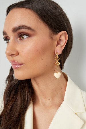 Earrings love on the lips - pink gold h5 Picture4